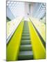 Colorful Escalator in the Central Library, Seattle, Washington, USA-Charles Crust-Mounted Photographic Print