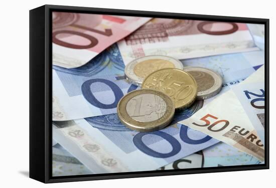 Colorful Euro Banknotes-mikdam-Framed Stretched Canvas