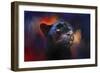 Colorful Expressions Black Leopard-Jai Johnson-Framed Giclee Print