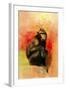 Colorful Expressions Black Monkey-Jai Johnson-Framed Giclee Print