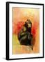 Colorful Expressions Black Monkey-Jai Johnson-Framed Giclee Print