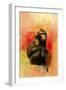 Colorful Expressions Black Monkey-Jai Johnson-Framed Premium Giclee Print