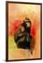 Colorful Expressions Black Monkey-Jai Johnson-Framed Giclee Print