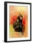 Colorful Expressions Black Monkey-Jai Johnson-Framed Giclee Print