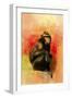 Colorful Expressions Black Monkey-Jai Johnson-Framed Giclee Print