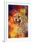 Colorful Expressions Cheetah 2-Jai Johnson-Framed Giclee Print