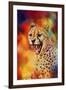 Colorful Expressions Cheetah 2-Jai Johnson-Framed Giclee Print