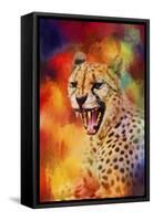 Colorful Expressions Cheetah 2-Jai Johnson-Framed Stretched Canvas