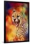 Colorful Expressions Cheetah 2-Jai Johnson-Framed Giclee Print