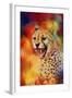 Colorful Expressions Cheetah 2-Jai Johnson-Framed Giclee Print