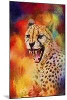 Colorful Expressions Cheetah 2-Jai Johnson-Mounted Giclee Print