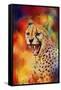 Colorful Expressions Cheetah 2-Jai Johnson-Framed Stretched Canvas