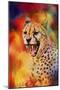 Colorful Expressions Cheetah 2-Jai Johnson-Mounted Giclee Print