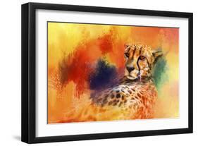 Colorful Expressions Cheetah-Jai Johnson-Framed Giclee Print