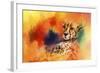 Colorful Expressions Cheetah-Jai Johnson-Framed Giclee Print