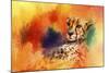 Colorful Expressions Cheetah-Jai Johnson-Mounted Giclee Print