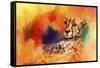 Colorful Expressions Cheetah-Jai Johnson-Framed Stretched Canvas