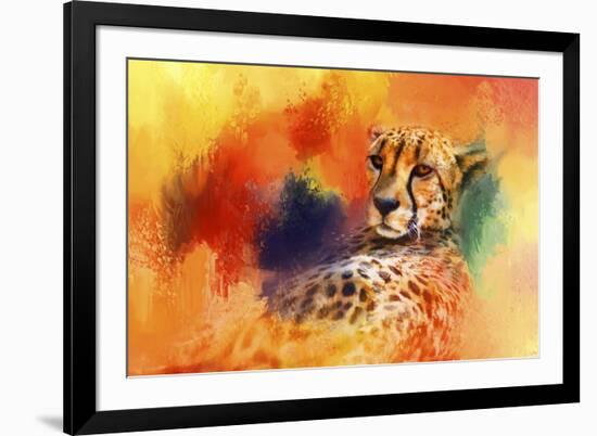 Colorful Expressions Cheetah-Jai Johnson-Framed Giclee Print