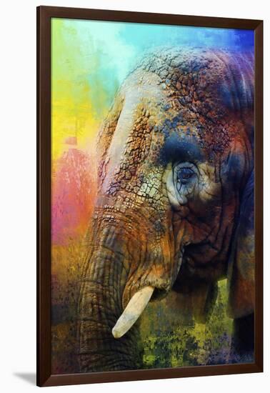 Colorful Expressions Elephant-Jai Johnson-Framed Giclee Print