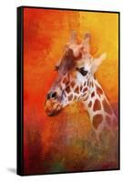 Colorful Expressions Giraffe-Jai Johnson-Framed Stretched Canvas