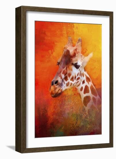 Colorful Expressions Giraffe-Jai Johnson-Framed Giclee Print