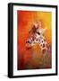 Colorful Expressions Giraffe-Jai Johnson-Framed Giclee Print