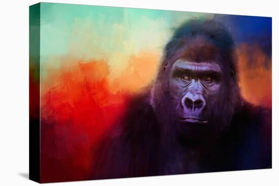 Colorful Expressions Gorilla-Jai Johnson-Stretched Canvas