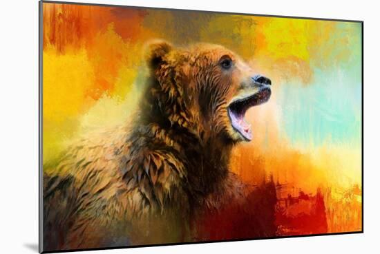 Colorful Expressions Grizzly Bear 2-Jai Johnson-Mounted Giclee Print