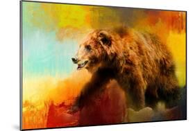 Colorful Expressions Grizzly Bear-Jai Johnson-Mounted Giclee Print