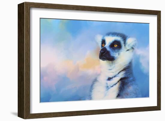 Colorful Expressions Lemur-Jai Johnson-Framed Giclee Print