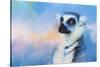 Colorful Expressions Lemur-Jai Johnson-Stretched Canvas