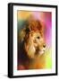 Colorful Expressions Lion-Jai Johnson-Framed Giclee Print