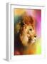 Colorful Expressions Lion-Jai Johnson-Framed Giclee Print