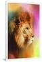 Colorful Expressions Lion-Jai Johnson-Framed Giclee Print