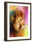 Colorful Expressions Lion-Jai Johnson-Framed Premium Giclee Print