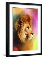 Colorful Expressions Lion-Jai Johnson-Framed Premium Giclee Print