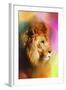 Colorful Expressions Lion-Jai Johnson-Framed Giclee Print