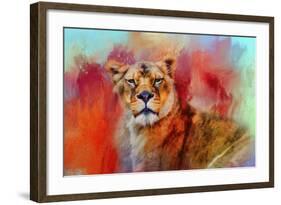 Colorful Expressions Lioness-Jai Johnson-Framed Giclee Print