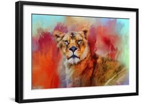 Colorful Expressions Lioness-Jai Johnson-Framed Giclee Print