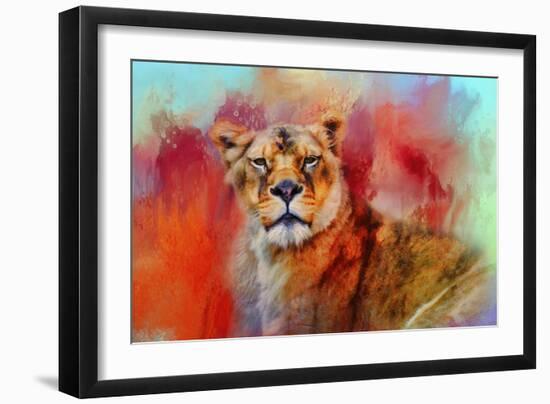 Colorful Expressions Lioness-Jai Johnson-Framed Giclee Print