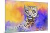 Colorful Expressions Snow Leopard-Jai Johnson-Mounted Giclee Print