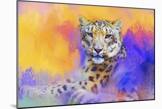 Colorful Expressions Snow Leopard-Jai Johnson-Mounted Giclee Print