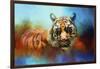 Colorful Expressions Tiger 2-Jai Johnson-Framed Giclee Print