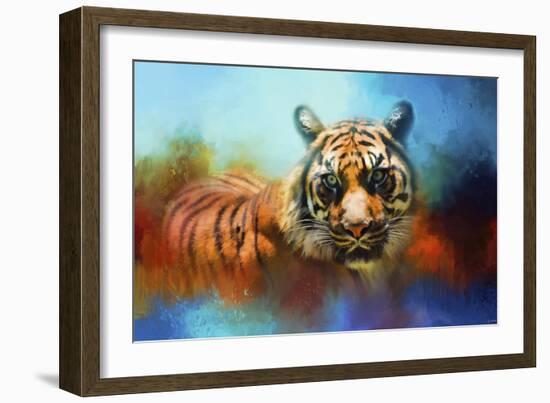 Colorful Expressions Tiger 2-Jai Johnson-Framed Giclee Print