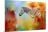 Colorful Expressions Zebra-Jai Johnson-Mounted Giclee Print