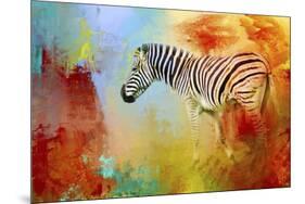 Colorful Expressions Zebra-Jai Johnson-Mounted Giclee Print