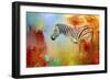 Colorful Expressions Zebra-Jai Johnson-Framed Giclee Print