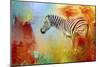 Colorful Expressions Zebra-Jai Johnson-Mounted Giclee Print