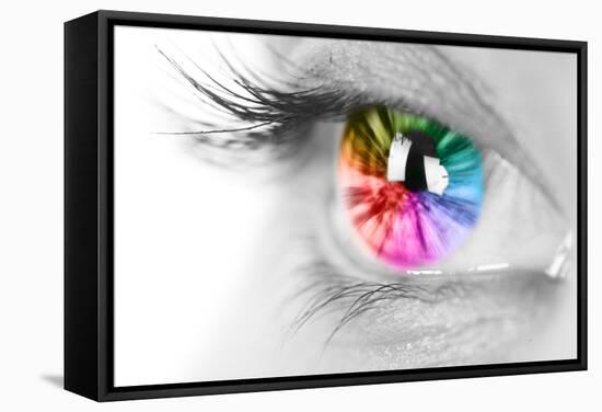 Colorful Eye-Arcoss-Framed Stretched Canvas