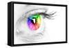 Colorful Eye-Arcoss-Framed Stretched Canvas